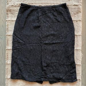 Aritzia Babaton Black Lace Pencil Skirt. Size 6